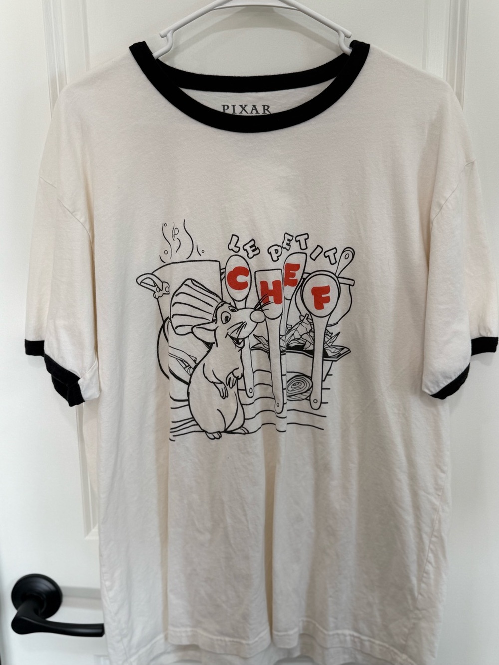 Pixar Remy Ringer Tee - Cream with Black Trim